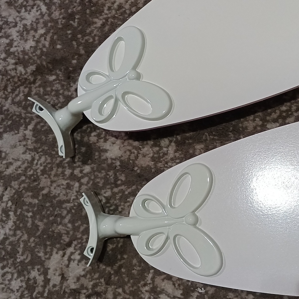 Butterfly ceiling fan brackets. White 5 pieces